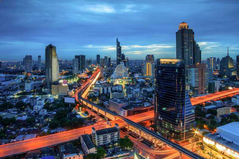 Bangkok skyline, travel to bangkok, 5 best night market in bangkok