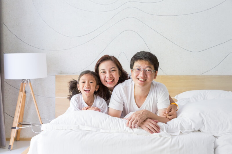 happy family protected with whole life insurance coverage