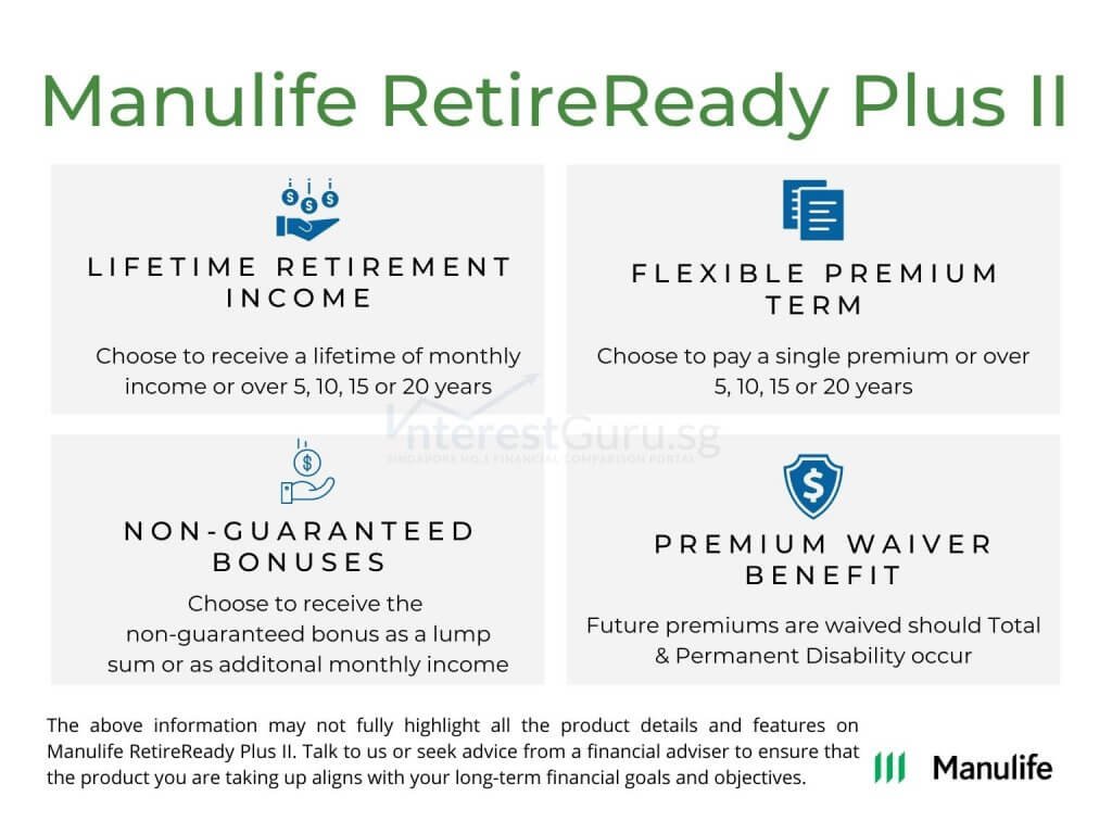 Manulife RetireReady Plus II Benefit Table