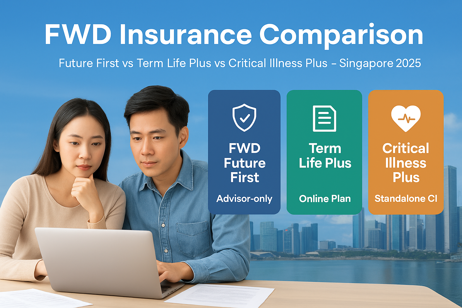 Couple comparing FWD Insurance plans